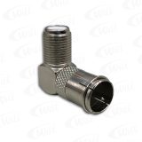 CONECTOR COAXIAL ANTENA F MACHO X F FEMEA 90 GRAUS