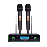 MICROFONE SEM FIO KADOSH K422M-REC BASTÃO DUPLO UHF RECARREGAVEL