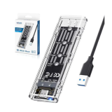 Case SSD M2 NGFF EXBOM USB-C Transparente CGHD-M2NG420