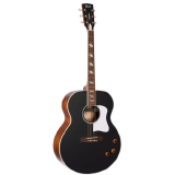 VIOLAO ELETROACUSTICO AÇO CORT JUMBO RETRO VSM PRETO COM CAPA