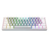 Teclado Mecanico Gamer Redragon Fizz Cinza e Branco Switch Azul RGB K617RGBGW