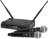MICROFONE SEM FIO DUPLO 2 BASTÕES DIGITAL UHF LYCO UH-02MM ( FREQUENCIA FIXA)