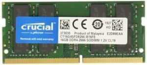MEMORIA NOTEBOOK DDR4 16GB 2666MHZ CRUCIAL