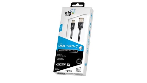 CABO DADOS USB TIPO C ELG SPC10BK - ALCHW  1M