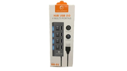 HUB USB 4 PORTAS 2.0  COM CHAVE
