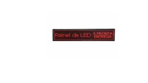 PAINEL LED LETREIRO PROGRAMÁVEL 130X40CM VERMELHO WIFI E A PROVA DAGUA