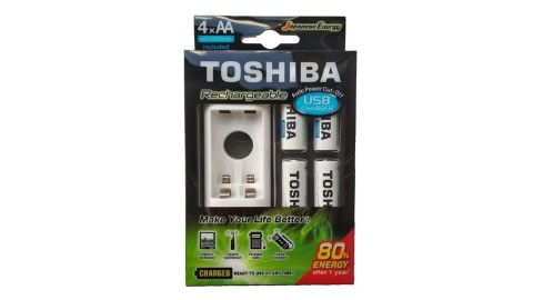 CARREGADOR  PILHAS USB TOSHIBA  COM  4 PILHAS AA TNHC-6GME4 CB