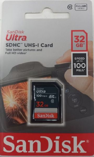 CARTAO DE MEMORIA SD 32GB SANDISK CLASSE 10 ULTRA SDHC 100MB/S