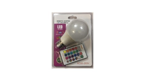 LAMPADA LED BULBO 10W RGB COM CONTROLE