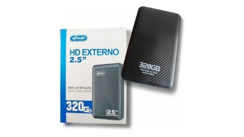 HD EXTERNO PORTATIL 2.5 320GB KNUP USB 3.0