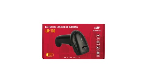 LEITOR DE CODIGO DE BARRAS C3 TECH LB-110BK USB (PRODUTO/ DANFE/QR CODE)