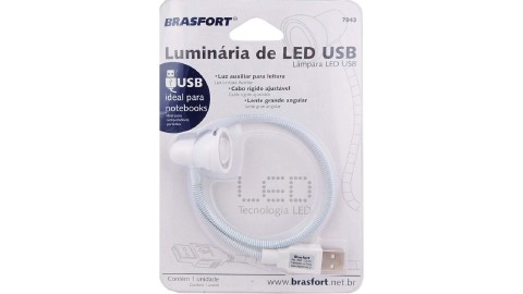 LUMINARIA LED FLEXIVEL USB  BRASFORT 7843