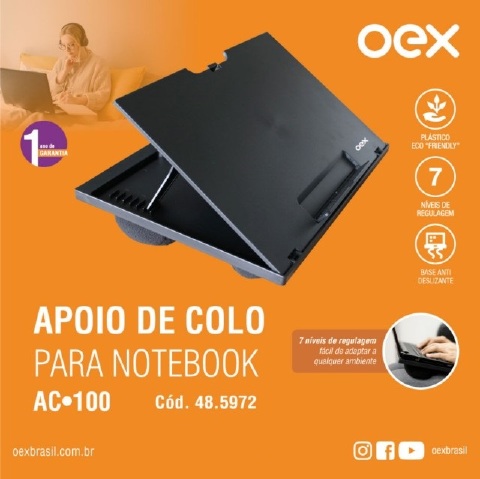 APOIO DE COLO PARA NOTEBOOK OEX AC-100