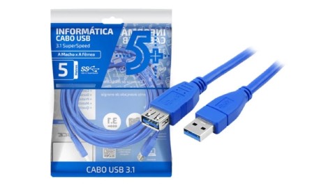 CABO USB MACHO X FEMEA 3.1 5M CHIP SCE 018-7724