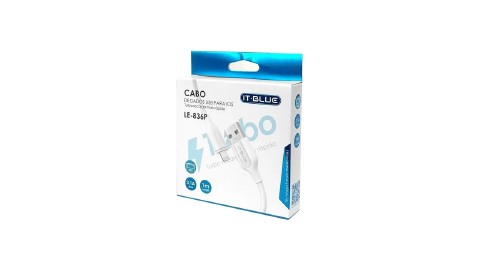CABO DE DADOS USB PARA IPHONE 1M IT BLUE  LE-836P