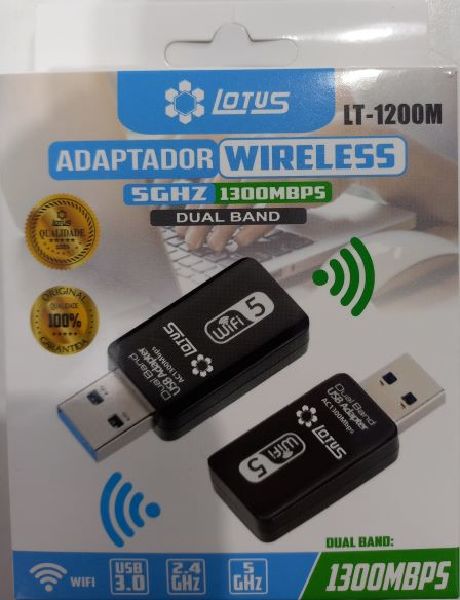ADAPTADOR WIRELESS DUAL BAND USB 3.0 1300 MBPS LOTUS  LT-1200M