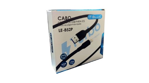 CABO DADOS USB IPHONE 4.8A 1.2M IT BLUE LE-852P COLORS