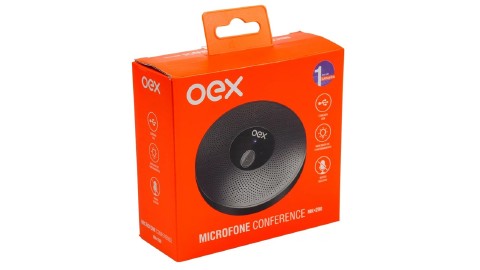 MICROFONE PARA CONFERENCIA USB  MK 200  OMNIDIRECIONAL PRETO OEX