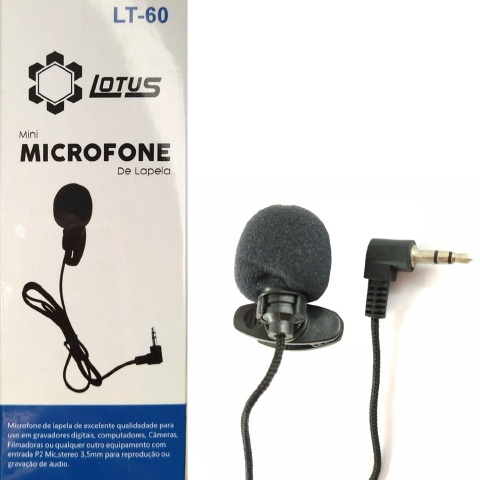 MICROFONE DE LAPELA P2 LOTUS LT-60