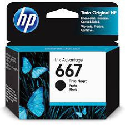 CARTUCHO DE TINTA HP 667 PRETO 2ML
