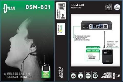 MONITOR TRANSMISSOR FONE RETORNO DE PALCO SEM FIO DYLAN UHF DSM-601