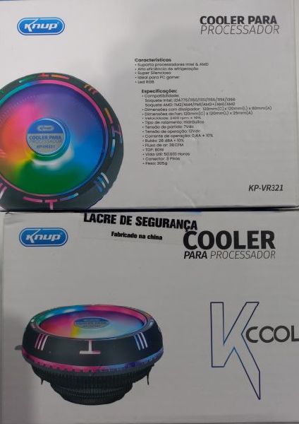 COOLER PROCESSADOR 120MM LGA 775 115X 1366 AM4 AM3 FM2 KNUP KP-VR321