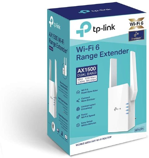 REPETIDOR TP-LINK WI-FI 6 RE505X AX1500 WIRELESS DUAL BAND 2,4/5GHZ 2 ANTENAS