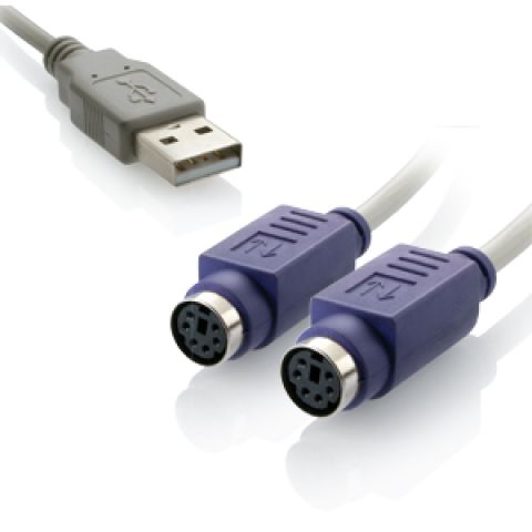 CABO CONVERSOR USB 2 PORTAS PS2 WI046 MULTILASER