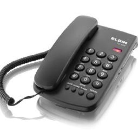 TELEFONE FIXO ELGIN TCF2000 CHAVE BLOQ CONT VOL IND LUMINOSO PAUSE/FLASH/RE