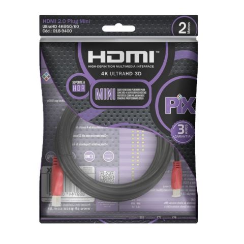 CABO HDMI X MINI HDMI 2.0 CHIPSCE 018-9400 2M