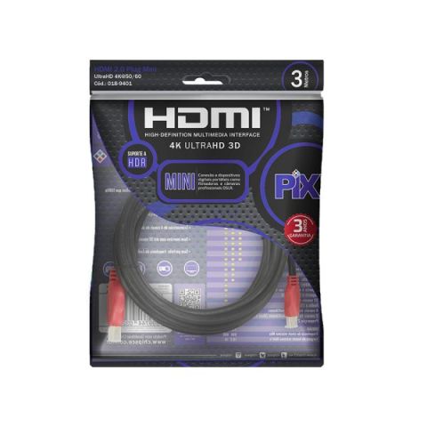 CABO HDMI X MINI HDMI 3M CHIP SCE 018-9401