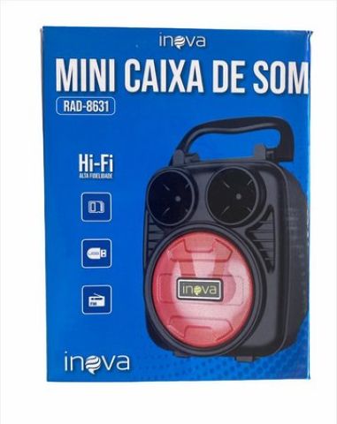 CAIXA DE SOM INOVA BLUETOOTH FM USB CARTAO RAD-8631