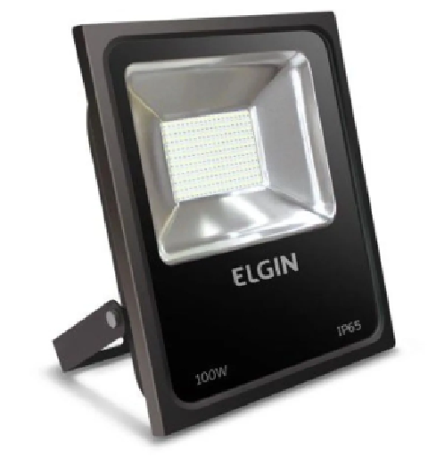 REFLETOR DE LED 100W BRANCO 6500K SLIM ELGIN