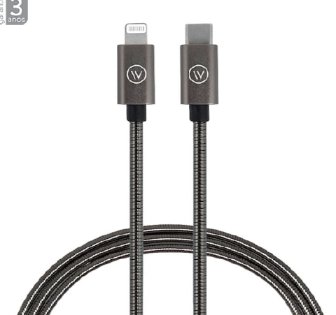 CABO TIPO C X LIGHTNING IPHONE 1,20 METRO METAL CABLE IWILL 1436