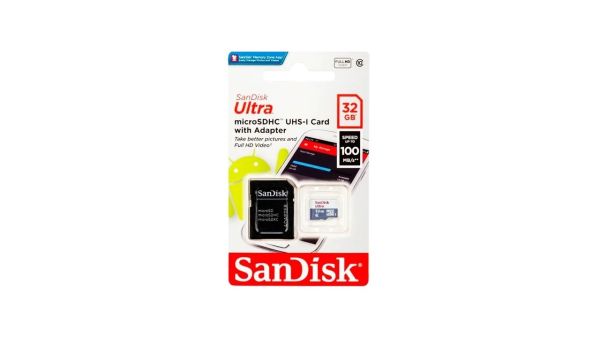 CARTAO DE MEMORIA MICRO SD 32GB SANDISK CLASSE 10 ULTRA 100MB/S
