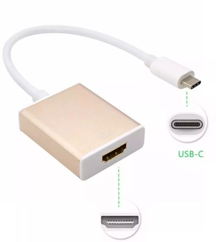 ADAPTADOR CONVERSOR USB TIPO C MACHO HDMI FEMEA LE-5550/LT-T301