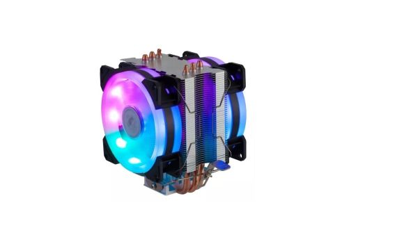 COOLER PARA PROCESSADOR DEX AMD/INTEL DUPLO FAN LED RGB DX-9107D
