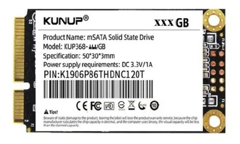 SSD MSATA KUNUP 256GB K368-256