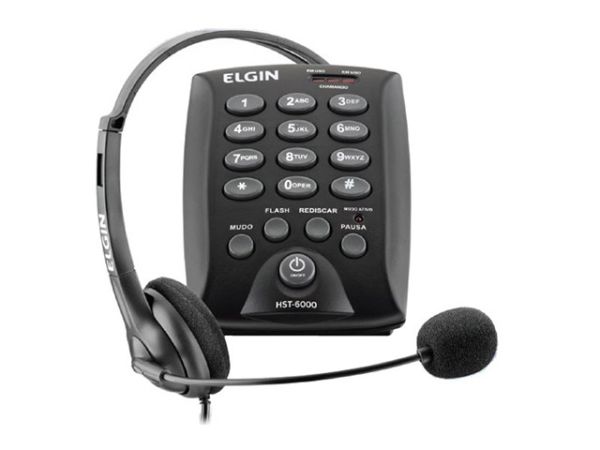 TELEFONE HEADSET ANALOGICO ELGIN HST 6000