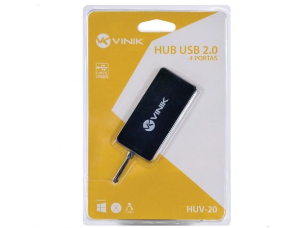 HUB USB 4 PORTAS 2.0 VINIK HUV-20