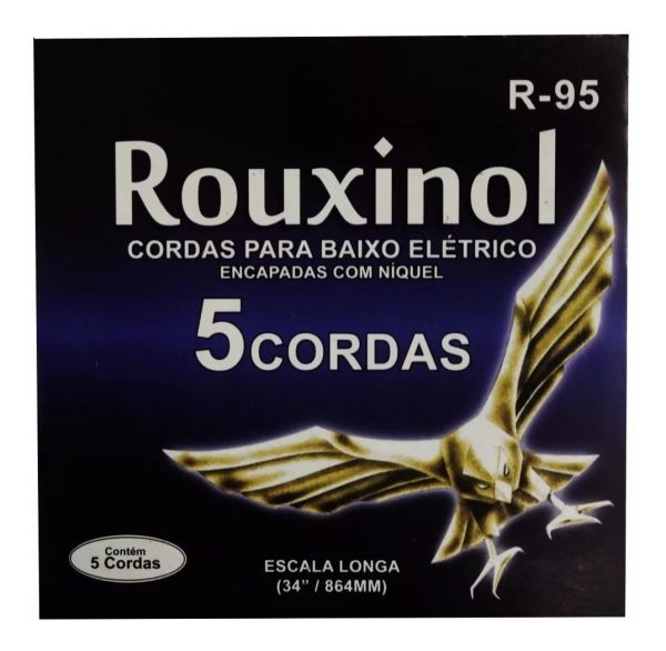 JOGO DE CORDAS BAIXO 5 CORDAS .043 ROUXINOL NIQUEL R95