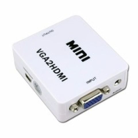 CONVERSOR MINI VGA F HDMI F COM AUDIO BRANCO