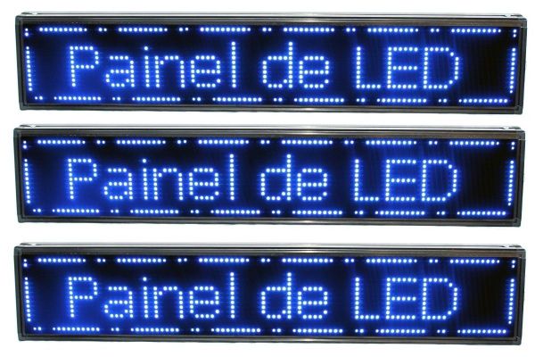 PAINEL LED LETREIRO PROGRAMÁVEL 130X20CM BRANCO