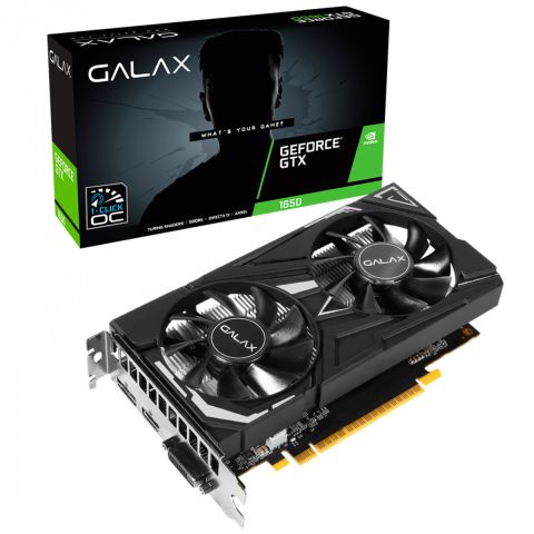 PLACA DE VIDEO 4GB GALAX GTX 1650 DDR5 128 BITS 65SQH8DS08EX