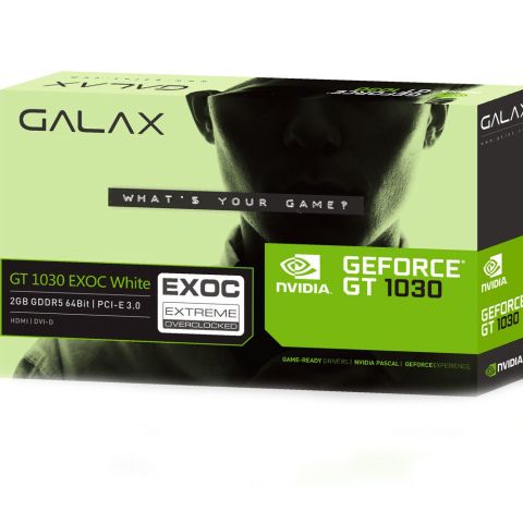 PLACA DE VIDEO  2GB GALAX GEFORCE GT 1030 DDR5 64BITS EXOC 30NPH4HVQ5EW