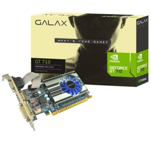 PLACA DE VIDEO GEFORCE GALAX GT 710 2GB DDR3 64BITS