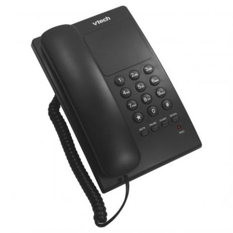 TELEFONE COM FIO VTECH VTC105B MESA/PAREDE PRETO