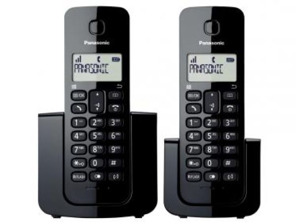 TELEFONE SEM FIO 2 BASES KX-TGB112LBB PRETO COM IDENTIFICADOR DE CHAMADAS PANASONIC