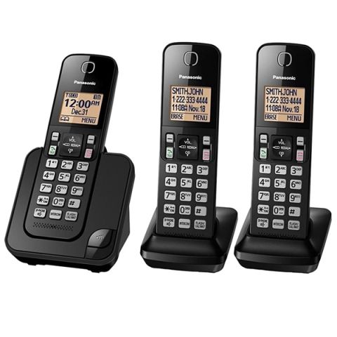 TELEFONE SEM FIO PANASONIC KX-TG6713LBB COM BASE E 2 RAMAIS